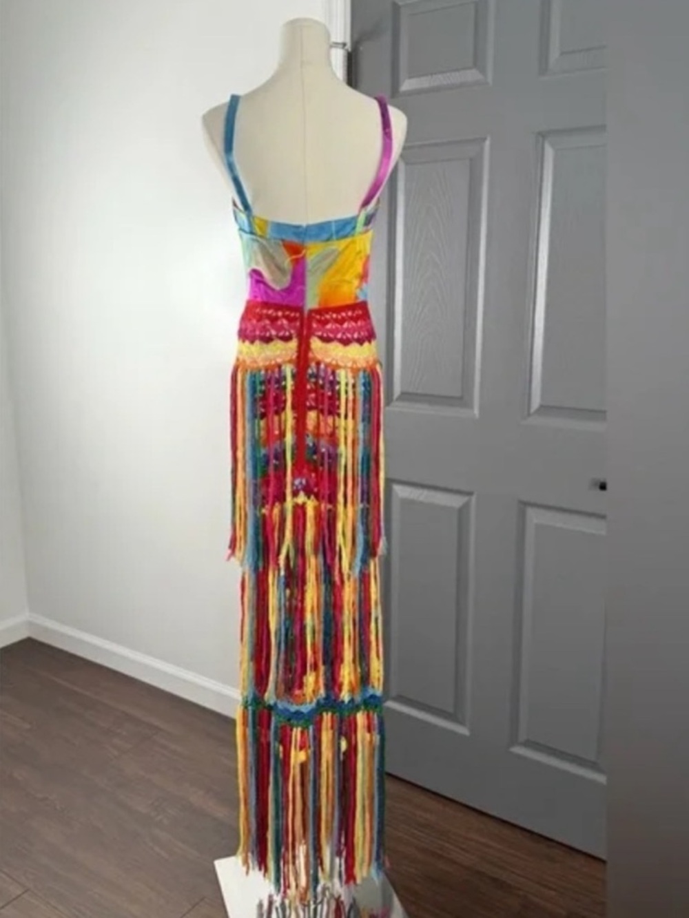 Alejandra Alonso Rojas Fringe-Trim Silk Gown - Picture 7 of 14